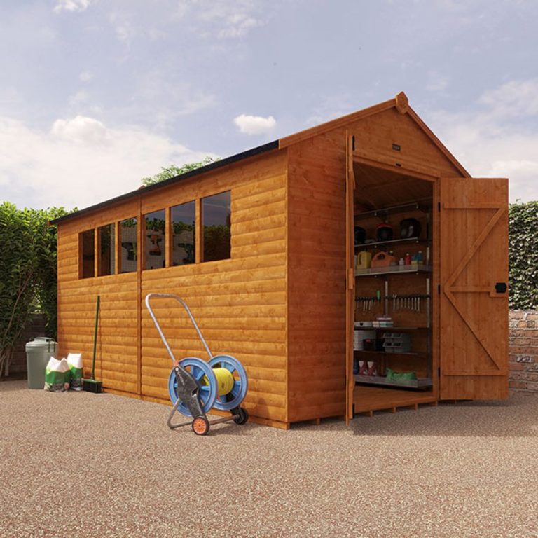 10'x8' Tiger Heavyweight Workshop Shed Special Log Board Cladding - Whichshed.co.uk