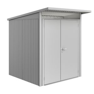 Biohort AvantGarde Size A1 Premium Metal Shed with Double Door - Silver