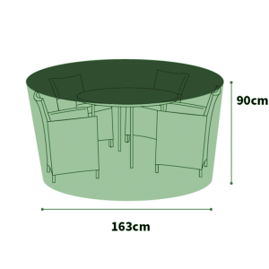 Ultimate Protector 90cm High Circular Patio Set Cover - 4 Seat - Green