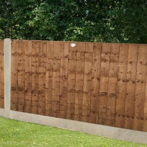 Forest 6' x 3' Brown Pressure Treated Vertical Closeboard Fence Panel (1.83m x 0.92m)