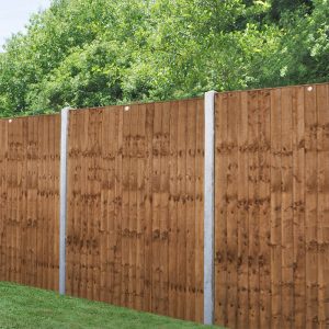 Forest 6' x 5'6 Brown Pressure Treated Vertical Closeboard Fence Panel (1.83m x 1.69m)