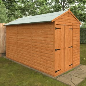 Redlands 6' x 12' Double Door Windowless Shiplap Modular Apex Shed